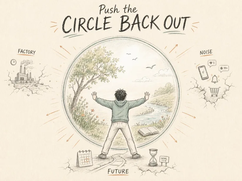 Pushing the circle back out
