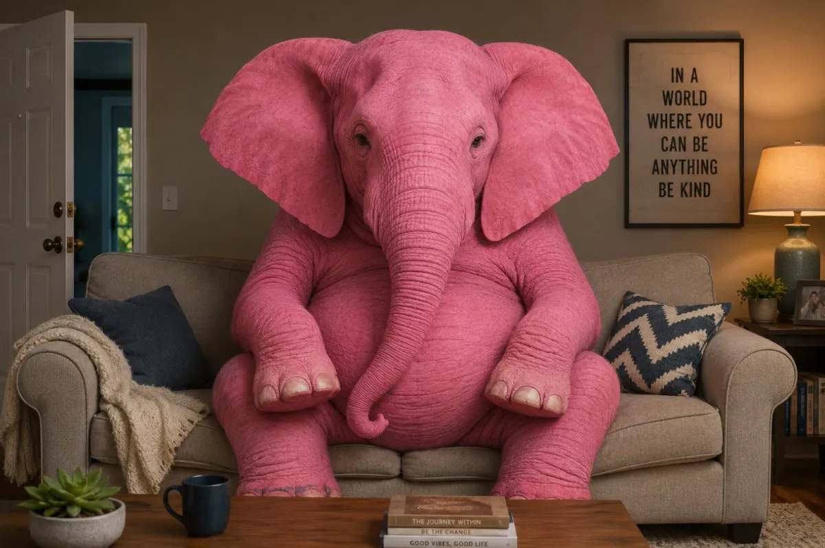 A pink elephant